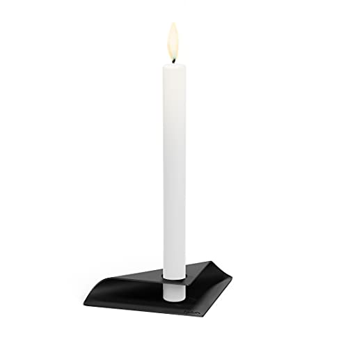 höfats - Square Candle - Kerzenhalter aus Edelstahl für Stabkerze 20-24mm - Kerzenständer in schwarz - 17x9x2,5 cm von höfats