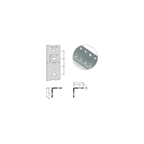 hofe | Stahl-Winkelprofil für Baukastensystem | 38 x 38 x 1,7 mm | Länge 2 m | verzinkt | VE 10 Stk von hofe