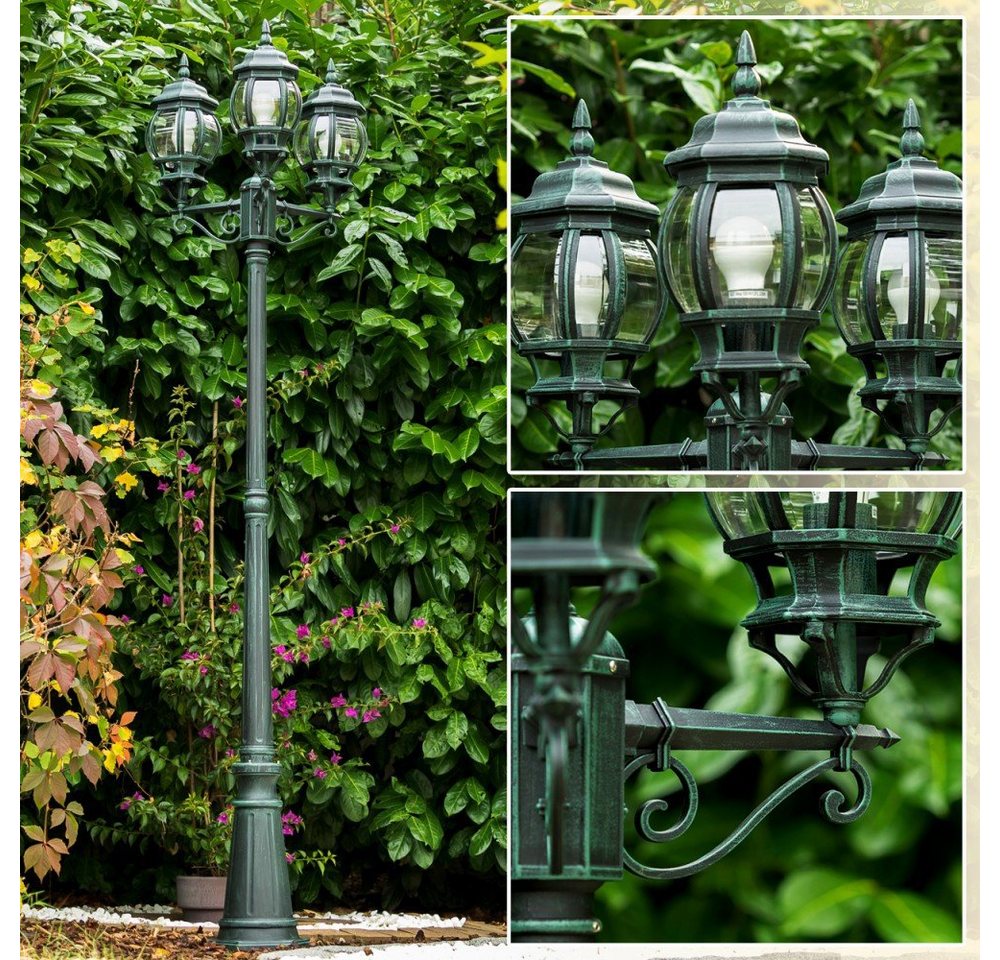 hofstein Außen-Stehlampe »Adro« Außenleuchte Kandelaber in antikem Look, Aluguss Schwarz/Grün, ohne Leuchtmittel, Aluguss in Schwarz/Grün mit Kunststoff-Scheiben, 3-armig, E27, IP44 hofstein Außen-Stehlampe »Adro« Außenleuchte Kandelaber in antikem Look, Aluguss Schwarz/Grün, ohne Leuchtmittel, Aluguss in Schwarz/Grün mit Kunststoff-Scheiben, 3-armig, E27, IP44 von hofstein