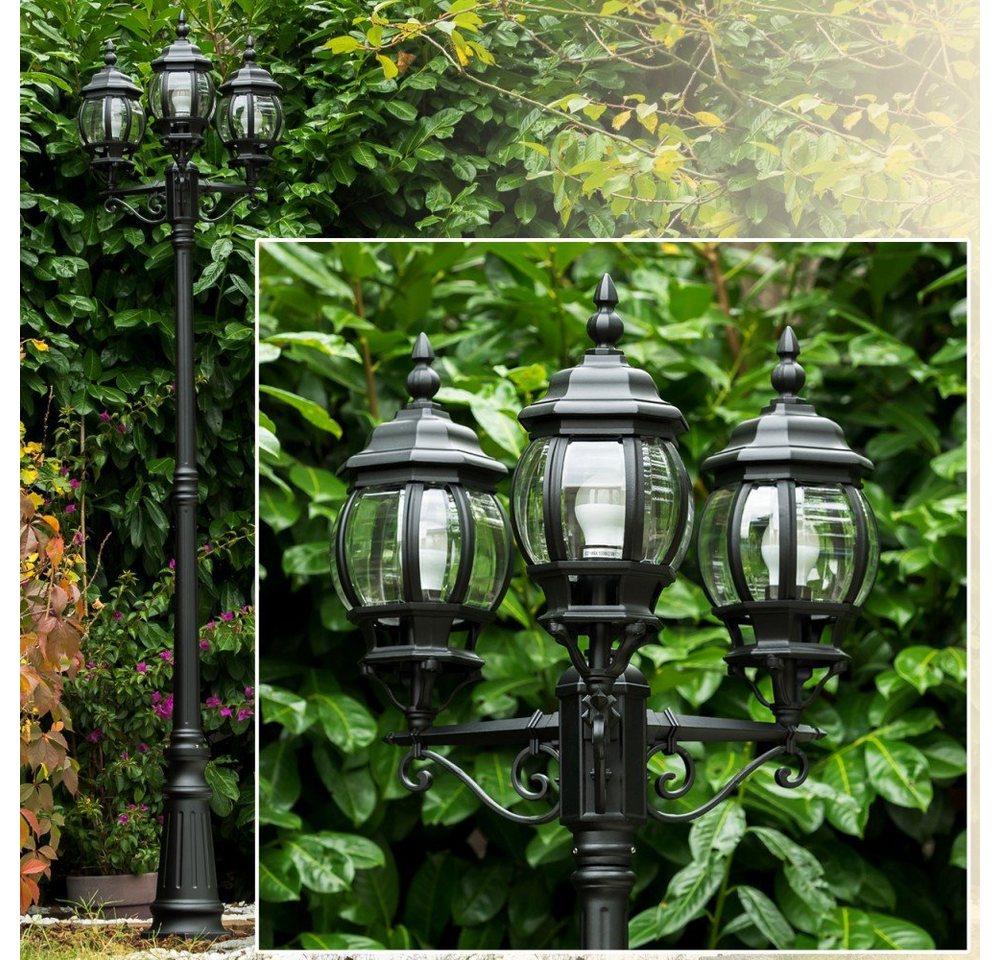 hofstein Außen-Stehlampe »Adro« Außenleuchte Kandelaber in antikem Look, ohne Leuchtmittel, Aluguss in Schwarz mit Kunststoff-Scheiben, 230cm, Vintage, E27, IP44 hofstein Außen-Stehlampe »Adro« Außenleuchte Kandelaber in antikem Look, ohne Leuchtmittel, Aluguss in Schwarz mit Kunststoff-Scheiben, 230cm, Vintage, E27, IP44 von hofstein