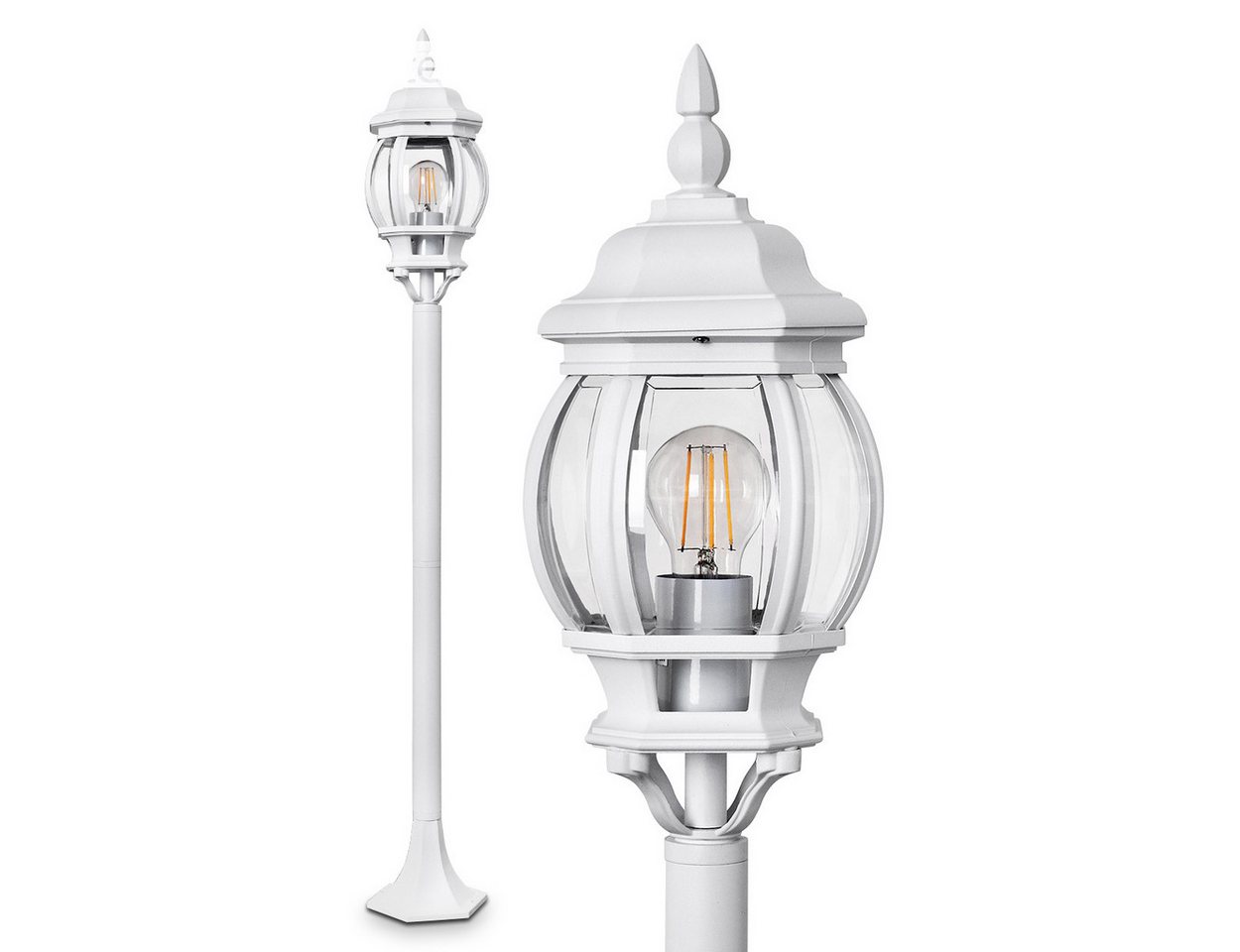 hofstein Außen-Stehlampe »Meyen« Außenleuchte, Aluguss in Weiß mit Kunststoff-Scheiben, ohne Leuchtmittel, Wegeleuchte, E27, IP44 hofstein Außen-Stehlampe »Meyen« Außenleuchte, Aluguss in Weiß mit Kunststoff-Scheiben, ohne Leuchtmittel, Wegeleuchte, E27, IP44 von hofstein