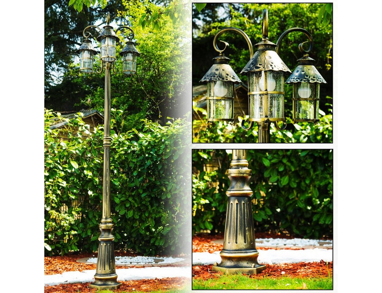 hofstein Außen-Stehlampe »Paolini« Außenleuchte Kandelaber in antikem Look, ohne Leuchtmittel, Metall Braun/Gold,Wegeleuchte 220cm,Retro/Vintage Gartenlampe,E27,IP44 hofstein Außen-Stehlampe »Paolini« Außenleuchte Kandelaber in antikem Look, ohne Leuchtmittel, Metall Braun/Gold,Wegeleuchte 220cm,Retro/Vintage Gartenlampe,E27,IP44 von hofstein
