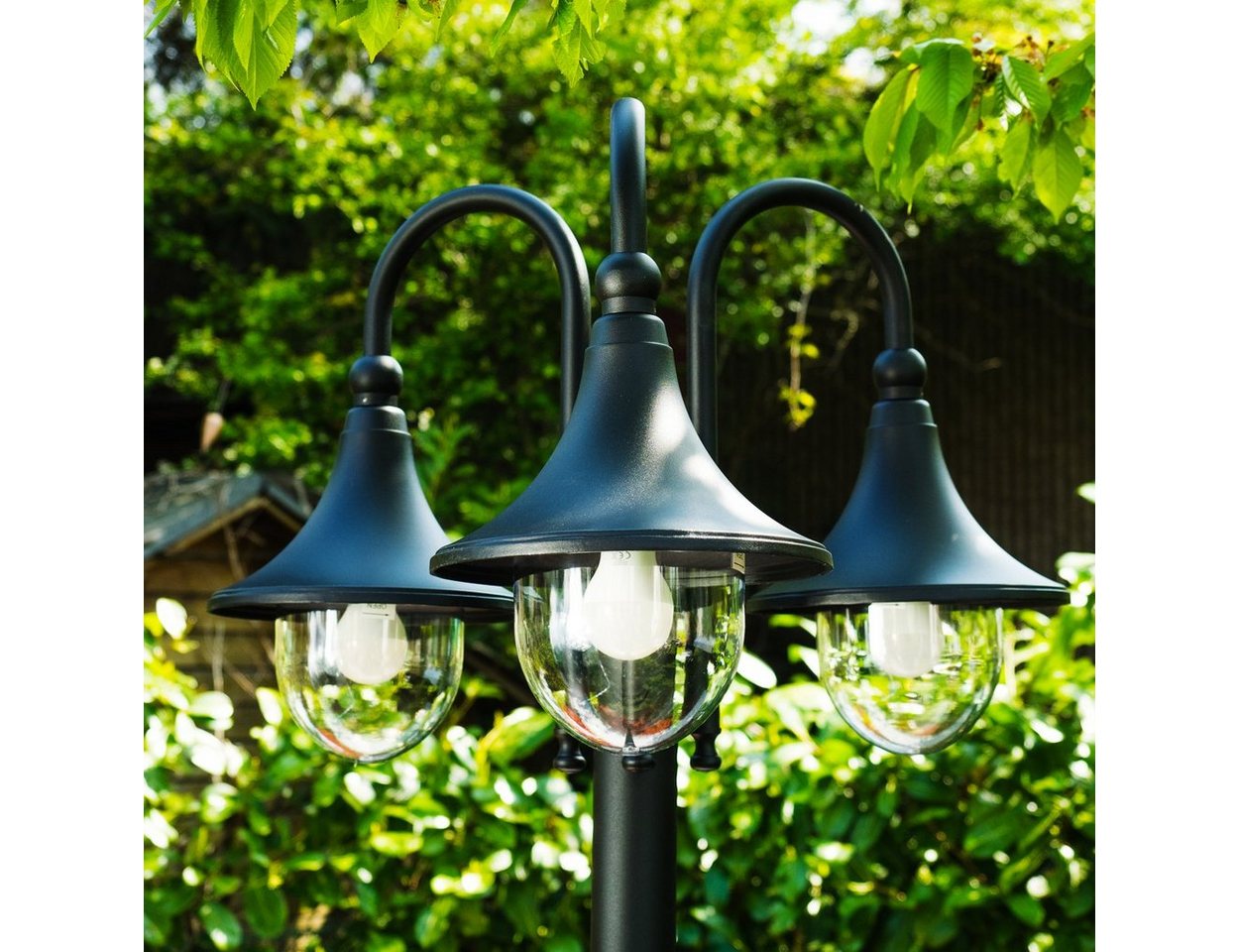 hofstein Außen-Stehlampe »Paraolo« Außenleuchte Kandelaber in antikem Look, ohne Leuchtmittel, Metall in Schwarz matt,Wegeleuchte,Vintage Gartenlampe, E27,IP44 hofstein Außen-Stehlampe »Paraolo« Außenleuchte Kandelaber in antikem Look, ohne Leuchtmittel, Metall in Schwarz matt,Wegeleuchte,Vintage Gartenlampe, E27,IP44 von hofstein