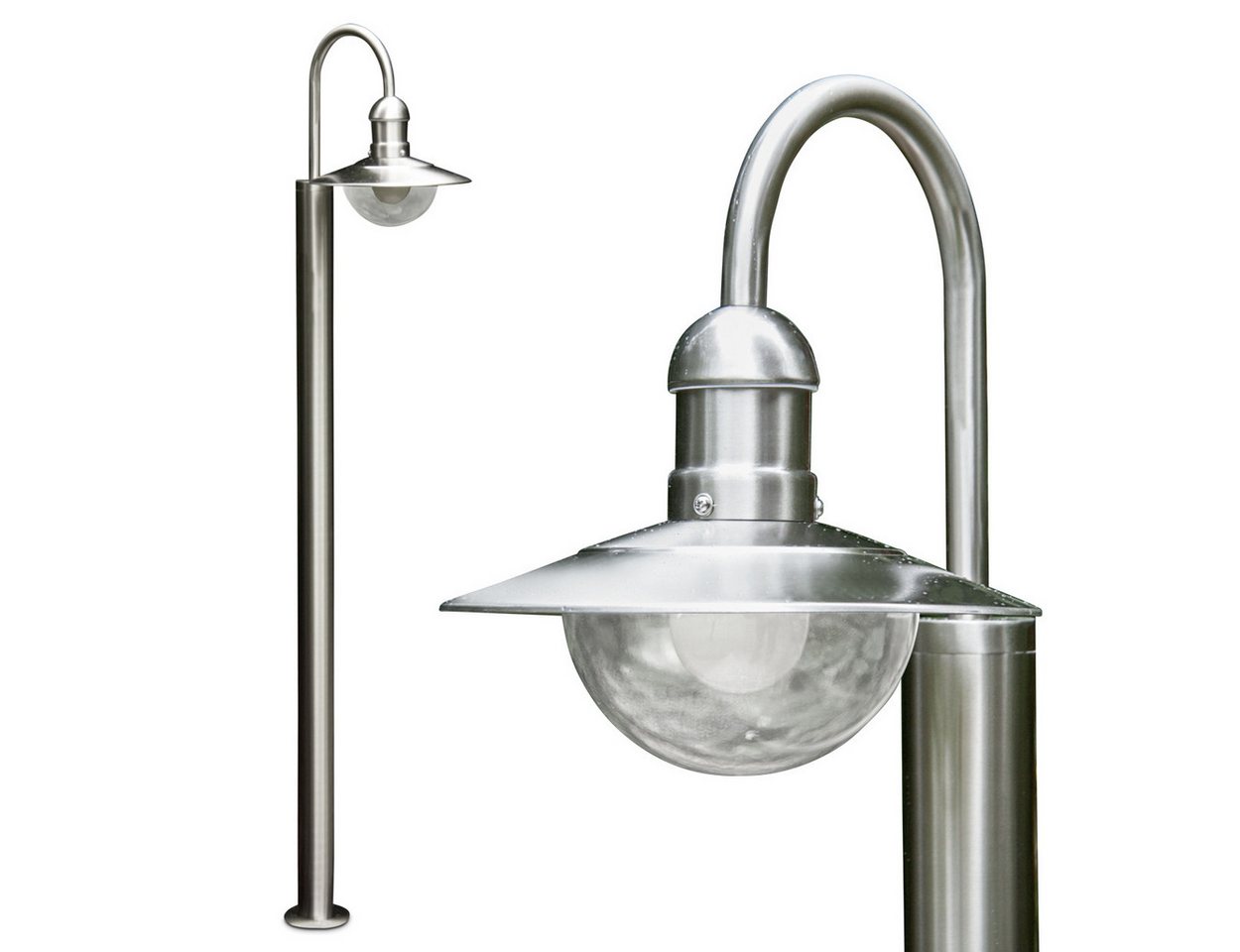 hofstein Außen-Stehlampe »Verna« Außenleuchte Stehleuchte aus Edelstahl in modernem Design, ohne Leuchtmittel, mit Lampenschirmen Glas, Gartenlampe mit E27, IP44 hofstein Außen-Stehlampe »Verna« Außenleuchte Stehleuchte aus Edelstahl in modernem Design, ohne Leuchtmittel, mit Lampenschirmen Glas, Gartenlampe mit E27, IP44 von hofstein