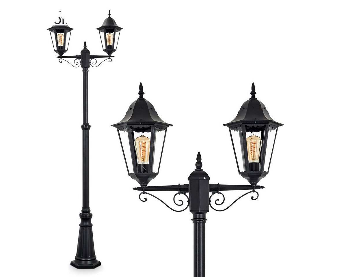 hofstein Außen-Stehlampe Wegeleuchte aus Metall/Glas in Schwarz/Klar, ohne Leuchtmittel, Kandelaber, Gartenbeleuchtung IP44, 2x E27, ohne Leuchtmittel hofstein Außen-Stehlampe Wegeleuchte aus Metall/Glas in Schwarz/Klar, ohne Leuchtmittel, Kandelaber, Gartenbeleuchtung IP44, 2x E27, ohne Leuchtmittel von hofstein