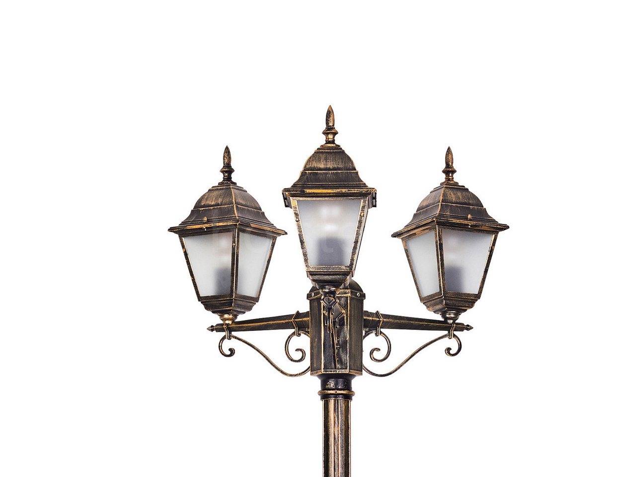 hofstein Außen-Stehlampe Wegeleuchte aus Metall/Glas in Schwarz-Goldfarben/Milchglas, ohne Leuchtmittel, Kandelaber, Gartenbeleuchtung IP44, 3x E27, ohne Leuchtmittel hofstein Außen-Stehlampe Wegeleuchte aus Metall/Glas in Schwarz-Goldfarben/Milchglas, ohne Leuchtmittel, Kandelaber, Gartenbeleuchtung IP44, 3x E27, ohne Leuchtmittel von hofstein