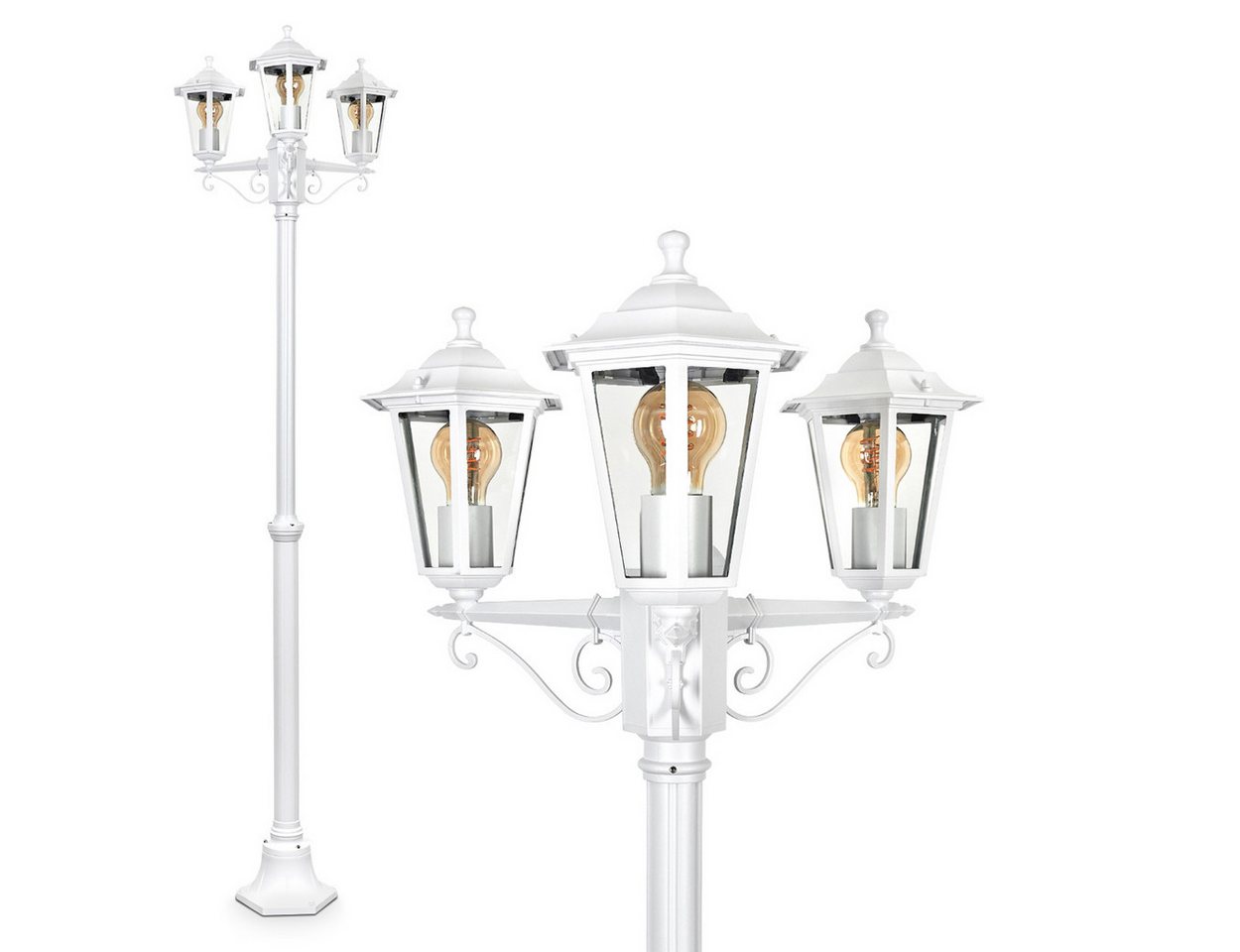 hofstein Außen-Stehlampe Wegeleuchte aus Metall/Glas in Weiß/Klar, ohne Leuchtmittel, Kandelaber, Gartenbeleuchtung IP44, 3xE27, ohne Leuchtmittel hofstein Außen-Stehlampe Wegeleuchte aus Metall/Glas in Weiß/Klar, ohne Leuchtmittel, Kandelaber, Gartenbeleuchtung IP44, 3xE27, ohne Leuchtmittel von hofstein