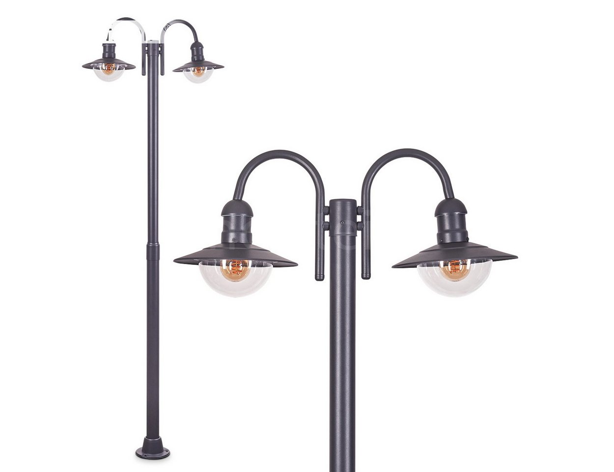 hofstein Außen-Stehlampe moderne Wegeleuchte aus Metall/Kunststoff in Anthrazit/Klar, ohne Leuchtmittel, Kandelaber, Gartenbeleuchtung IP44, 2x E27, ohne Leuchtmittel hofstein Außen-Stehlampe moderne Wegeleuchte aus Metall/Kunststoff in Anthrazit/Klar, ohne Leuchtmittel, Kandelaber, Gartenbeleuchtung IP44, 2x E27, ohne Leuchtmittel von hofstein