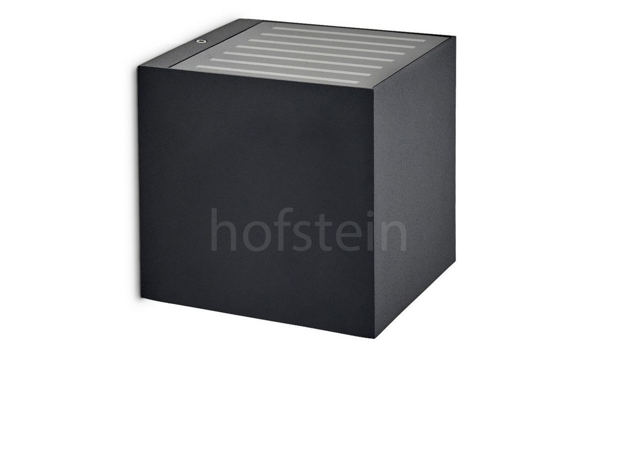hofstein Außen-Wandleuchte Wandlampe aus Metall/Kunststoff in Anthrazit/Schwarz/Weiß, LED fest integriert, 3000 Kelvin, Wandleuchte Up&Down Effekt, Außenleuchte, LED 6 Watt, 660 Lumen, IP 54 von hofstein