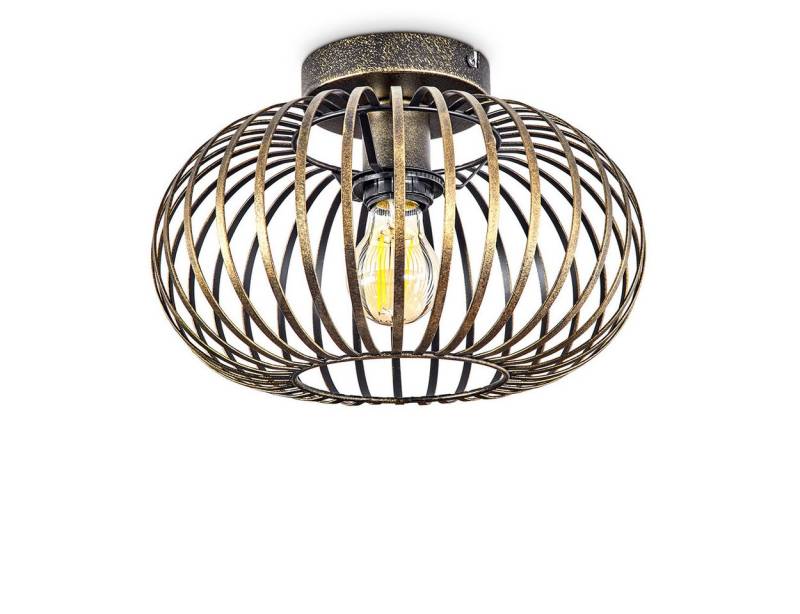 hofstein Deckenleuchte »Aidone« Deckenlampe aus Metall in Gold-antik/Schwarz, ohne Leuchtmittel, mit Gitterschirm, Ø30cm, E27, Moderne Leuchte mit Lichtspiel hofstein Deckenleuchte »Aidone« Deckenlampe aus Metall in Gold-antik/Schwarz, ohne Leuchtmittel, mit Gitterschirm, Ø30cm, E27, Moderne Leuchte mit Lichtspiel von hofstein