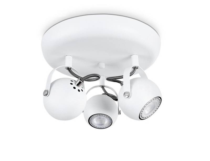 hofstein Deckenleuchte »Aquilea« Deckenlampe aus Metall in Weiß/Chromfarben, ohne Leuchtmittel, 3000 Kelvin, moderne Leuchte mit verstellbaren Spots, 3xGU10, Ø25, 5cm hofstein Deckenleuchte »Aquilea« Deckenlampe aus Metall in Weiß/Chromfarben, ohne Leuchtmittel, 3000 Kelvin, moderne Leuchte mit verstellbaren Spots, 3xGU10, Ø25, 5cm von hofstein