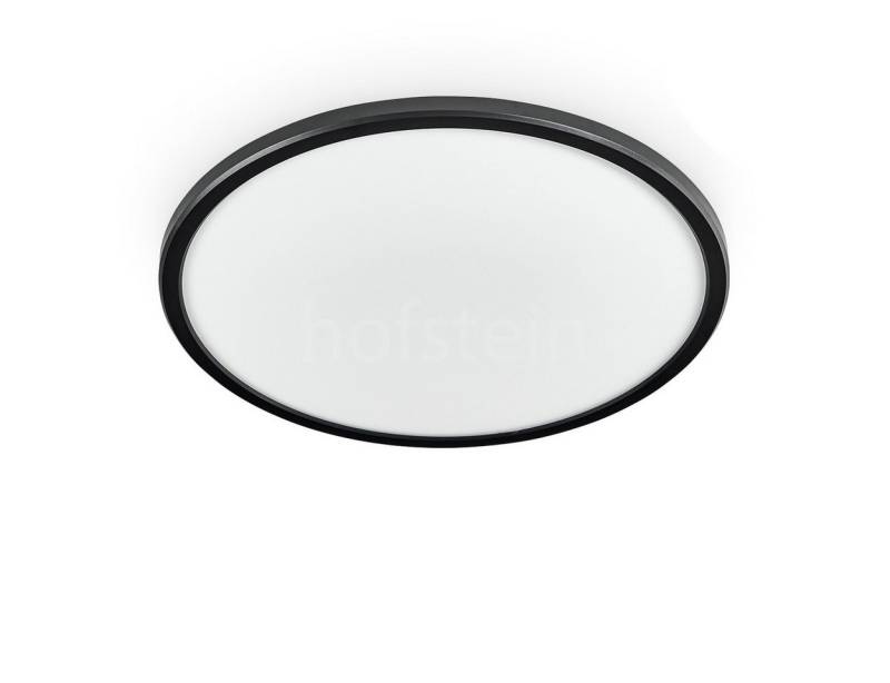 hofstein Deckenleuchte runde Deckenlampe aus Kunststoff in Schwarz/Weiß, LED wechselbar, 3000 Kelvin, Leuchte im modernen Design, dimmbar über Lichtschalter, 22 Watt von hofstein