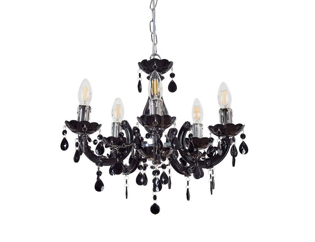 hofstein Kronleuchter »Compione« Hängeleuchte in Chromfarben/Schwarz mit Dekokristallen, ohne Leuchtmittel hofstein Kronleuchter »Compione« Hängeleuchte in Chromfarben/Schwarz mit Dekokristallen, ohne Leuchtmittel von hofstein