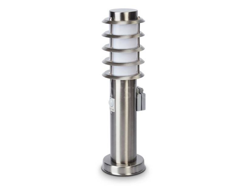 hofstein Pollerleuchte »Virco« Sockelleuchte aus Metall/Kunststoff in Nickel-matt/Weiß, ohne Leuchtmittel, Wegeleuchte 80cm, Gartenlampe m. E27, Gartenbeleuchtung IP44 hofstein Pollerleuchte »Virco« Sockelleuchte aus Metall/Kunststoff in Nickel-matt/Weiß, ohne Leuchtmittel, Wegeleuchte 80cm, Gartenlampe m. E27, Gartenbeleuchtung IP44 von hofstein