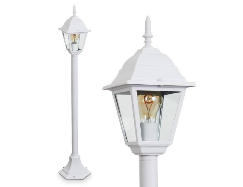 hofstein Pollerleuchte Wegeleuchte aus Metall/Glas in Weiß/Klar, ohne Leuchtmittel, Außenleuchte, Gartenbeleuchtung IP44, 1x E27, ohne Leuchtmittel hofstein Pollerleuchte Wegeleuchte aus Metall/Glas in Weiß/Klar, ohne Leuchtmittel, Außenleuchte, Gartenbeleuchtung IP44, 1x E27, ohne Leuchtmittel von hofstein