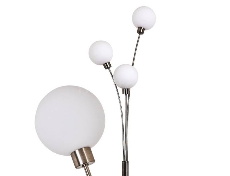 hofstein Stehlampe »Lerici« moderne Standleuchte, 3-flammig dimmbar, ohne Leuchtmittel, mit 3 Echtglaskugeln, G9, Wohnzimmer von hofstein