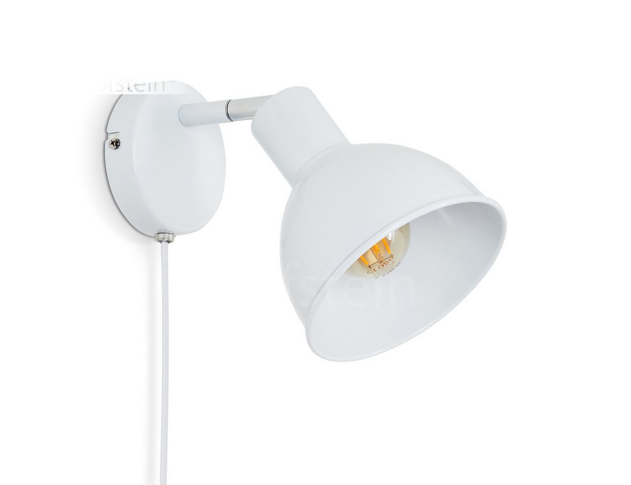 hofstein Wandleuchte »Bier« Wandlampe aus Metall in chrom und Weiß, ohne Leuchtmittel, mit verstellbarem Lampenschirm, E27, mit An- & Ausschalter hofstein Wandleuchte »Bier« Wandlampe aus Metall in chrom und Weiß, ohne Leuchtmittel, mit verstellbarem Lampenschirm, E27, mit An- & Ausschalter von hofstein