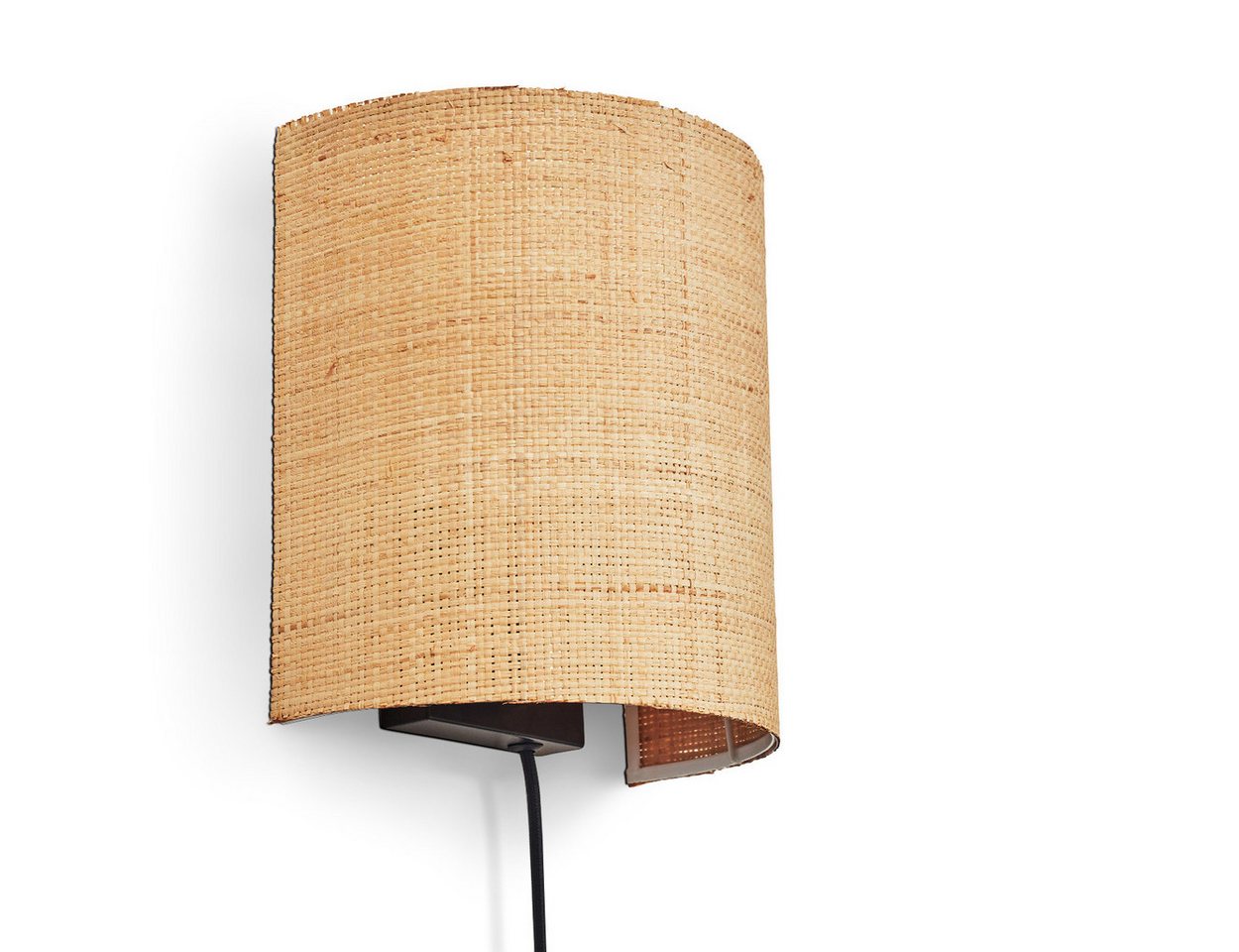 hofstein Wandleuchte Wandlampe aus Metall/Bast in Schwarz/Natur, ohne Leuchtmittel, Wandleuchte m. Stecker, Schalter, Kabel, UP&Down Lichteffekt, 1x E27 hofstein Wandleuchte Wandlampe aus Metall/Bast in Schwarz/Natur, ohne Leuchtmittel, Wandleuchte m. Stecker, Schalter, Kabel, UP&Down Lichteffekt, 1x E27 von hofstein