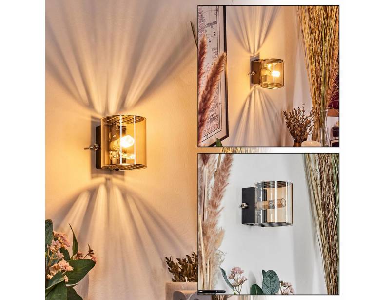 hofstein Wandleuchte Wandlampe aus Metall/Glas in Schwarz/Bernstein, ohne Leuchtmittel, moderne Up&Down-Leuchte mit Lichteffekt, Schalter am Gehäuse, G9 hofstein Wandleuchte Wandlampe aus Metall/Glas in Schwarz/Bernstein, ohne Leuchtmittel, moderne Up&Down-Leuchte mit Lichteffekt, Schalter am Gehäuse, G9 von hofstein