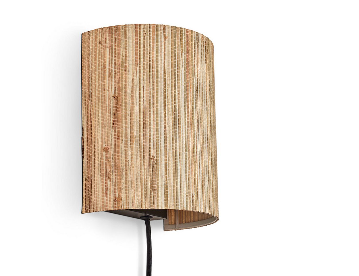 hofstein Wandleuchte Wandlampe aus Metall/Seegras in Schwarz/Natur, ohne Leuchtmittel, Wandleuchte m. Stecker/Schalter, Kabel, UP & Down Lichteffekt, 1 x E27 hofstein Wandleuchte Wandlampe aus Metall/Seegras in Schwarz/Natur, ohne Leuchtmittel, Wandleuchte m. Stecker/Schalter, Kabel, UP & Down Lichteffekt, 1 x E27 von hofstein