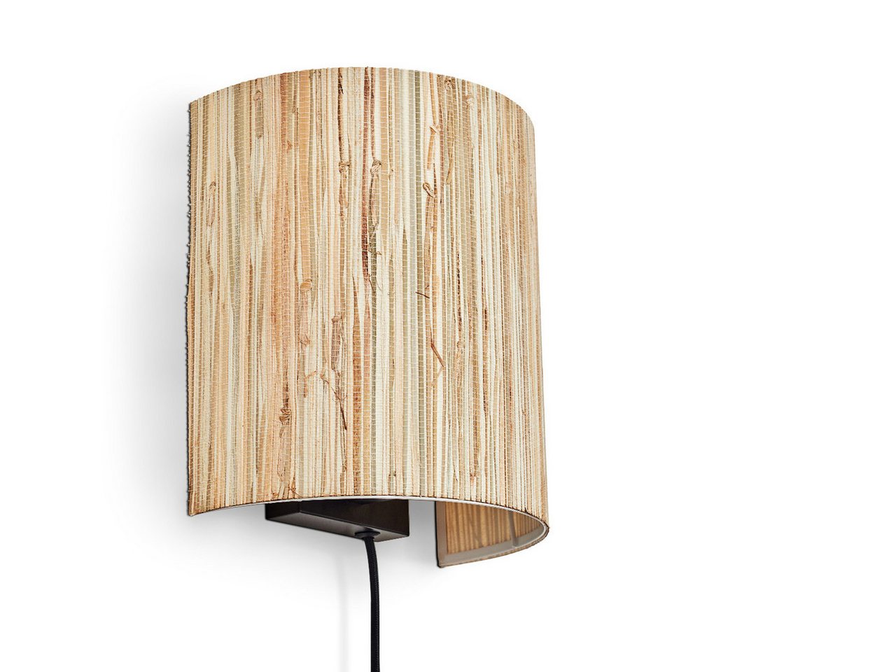 hofstein Wandleuchte Wandlampe aus Metall/Seegras in Schwarz/Natur, ohne Leuchtmittel, Wandleuchte m. Stecker/Schalter, Kabel, UP & Down Lichteffekt, 1 x E27 hofstein Wandleuchte Wandlampe aus Metall/Seegras in Schwarz/Natur, ohne Leuchtmittel, Wandleuchte m. Stecker/Schalter, Kabel, UP & Down Lichteffekt, 1 x E27 von hofstein