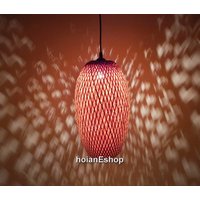 Bambuslampe | 37cm, Deckenleuchte, Rattanlampe Für Deckenhängung Wohnzimmer, Küchendekoration, Schlafzimmerdekoration von hoianeshop