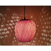 Runde Bambuslampe | 26cm Pendelleuchte Deckenleuchte Rattanlampe Für Deckenhängung Wohnzimmer, Küchendekoration, Schlafzimmerdekoration von hoianeshop