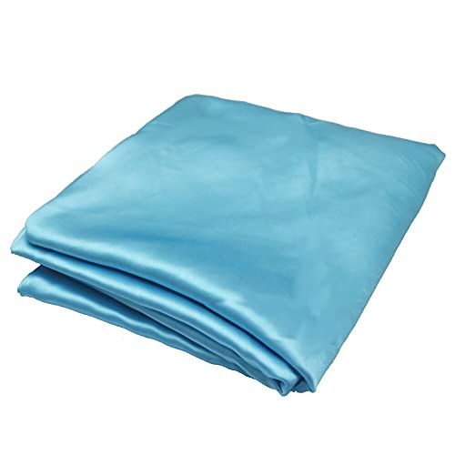 Satin Tischdecke Home Tischdecke Multi-Size Weihnachtsfeier Tischdecke Hochzeitsbankett 145X300CM Hellblau von hokkk