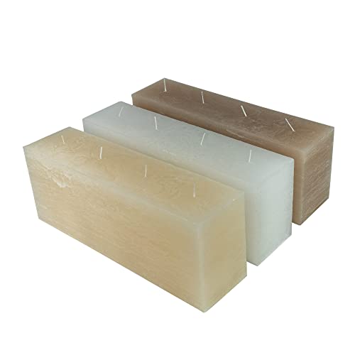 holiki rustikale Vierdochtkerze in Creme - Quader 32x12x8cm I Mehrdochtkerze Blockkerze Kerze mit langer Brenndauer - Rustikkerze große Kerze XXL holiki rustikale Vierdochtkerze in Creme - Quader 32x12x8cm I Mehrdochtkerze Blockkerze Kerze mit langer Brenndauer - Rustikkerze große Kerze XXL von holiki