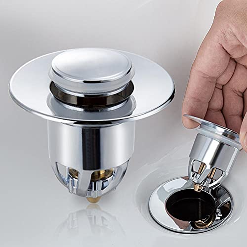 2 Stück Pop Up Sink Drain Plug,Spülbeckenstopfen Ablaufsieb,Rückprall Kern,Edelstahl Waschbeckenstöpsel Abfluss Sieb Messing Anti Clogging Sieb Abfluss für Waschtisch Waschbecken Wanne 2 Stück Pop Up Sink Drain Plug,Spülbeckenstopfen Ablaufsieb,Rückprall Kern,Edelstahl Waschbeckenstöpsel Abfluss Sieb Messing Anti Clogging Sieb Abfluss für Waschtisch Waschbecken Wanne von holygloomy