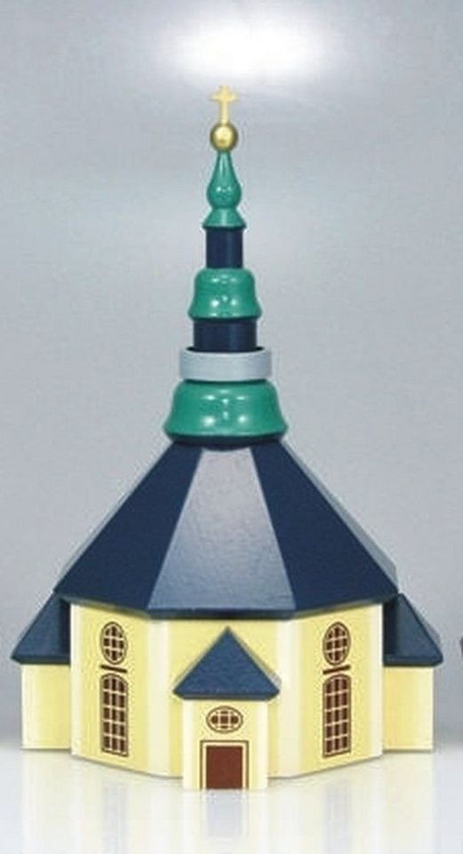 holz.kunst Stephan Kaden Weihnachtsfigur Tischdekoration Seiffener Kirche bunt Höhe 20cm NEU von holz.kunst Stephan Kaden