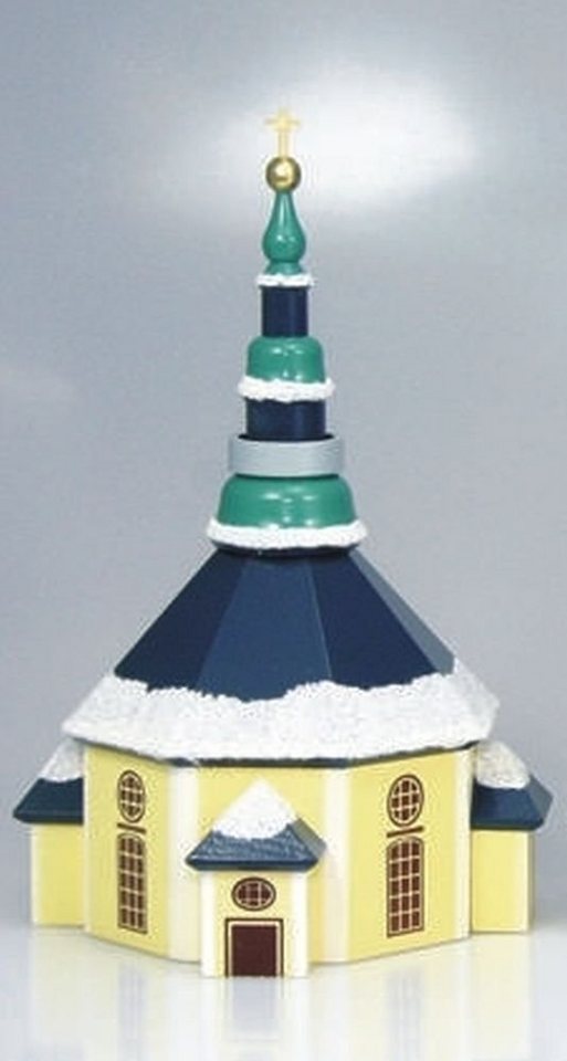 holz.kunst Stephan Kaden Weihnachtsfigur Tischdekoration Seiffener Kirche mit Schnee bunt Höhe 20cm NEU von holz.kunst Stephan Kaden