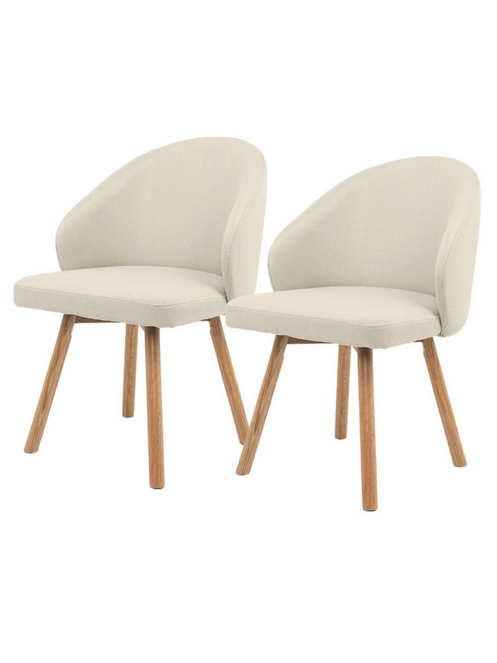 holz4home® Esszimmerstuhl 2er Set Wohnzimmerstuhl I Stuhl Gepolstert mit Beinen aus Eichenholz von holz4home®