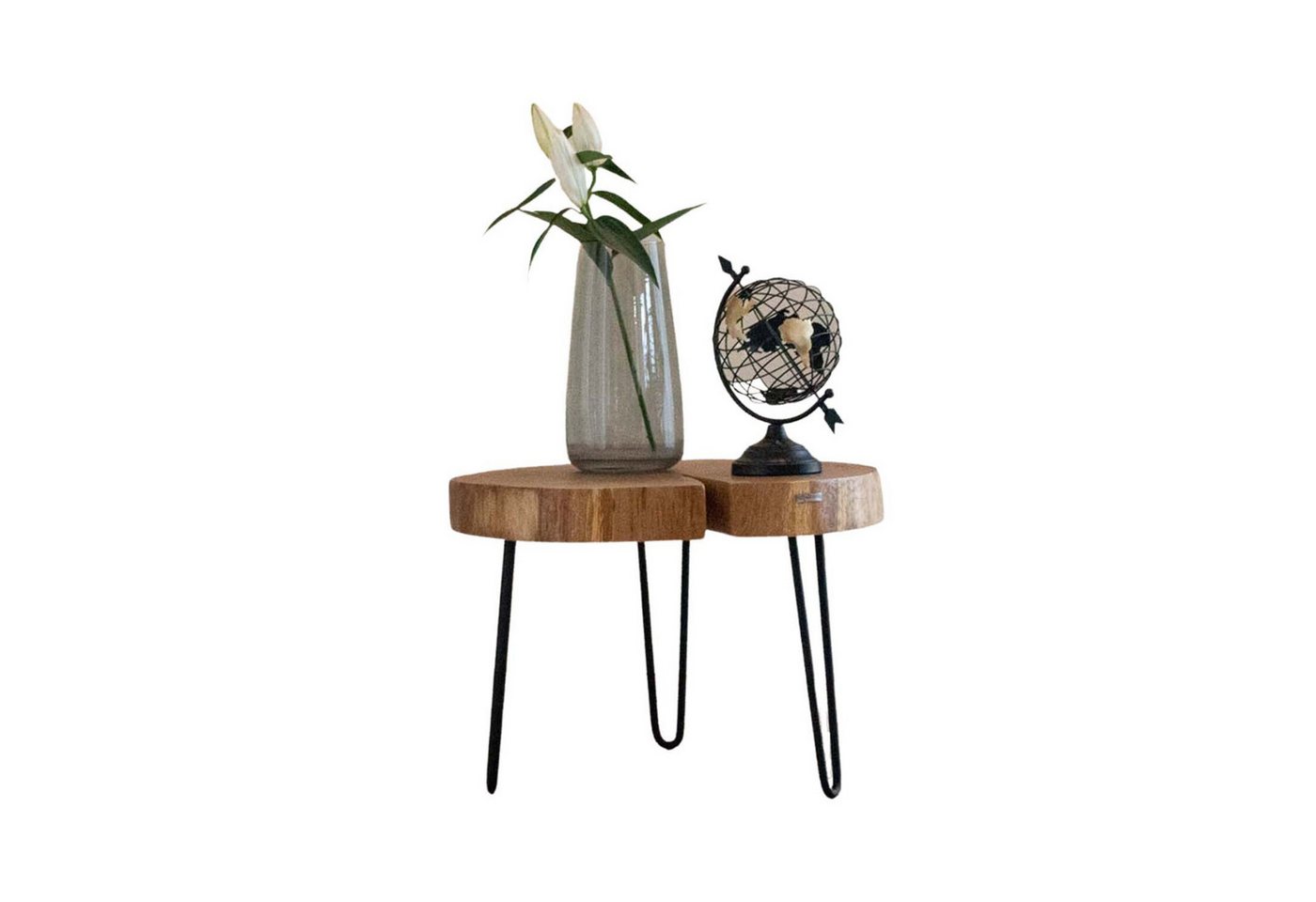 holz4home® Couchtisch Couchtisch aus einer Baumscheibe - Eiche / Stahl - Ø 50-64cm holz4home® Couchtisch Couchtisch aus einer Baumscheibe - Eiche / Stahl - Ø 50-64cm von holz4home®