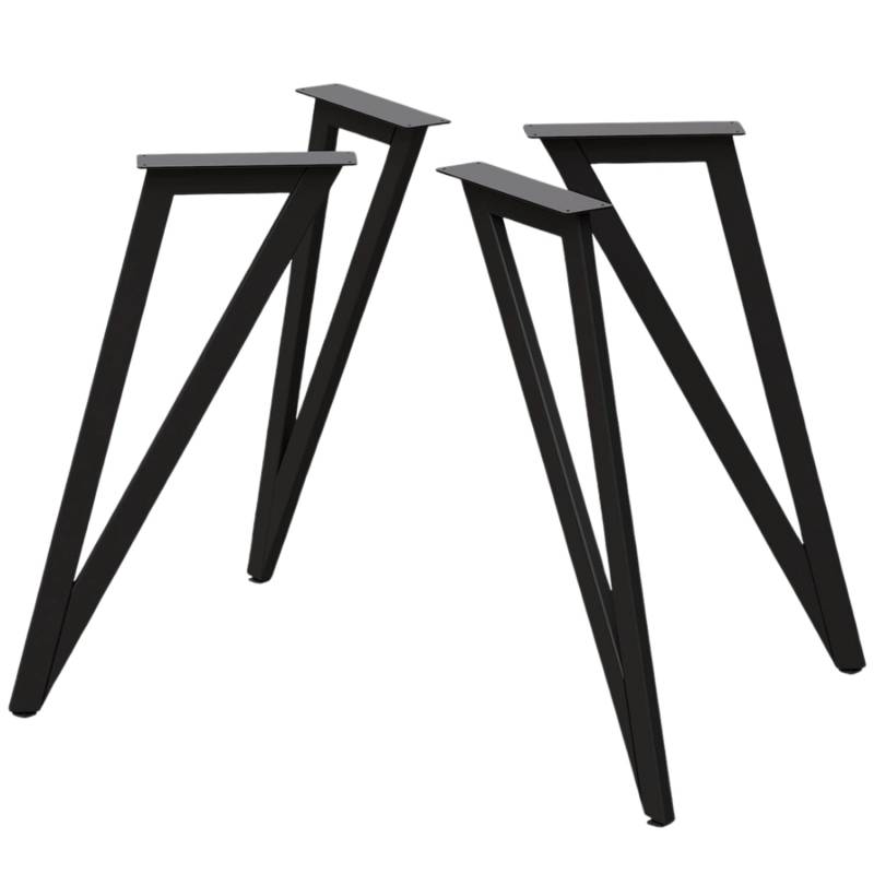 holz4home Dreieck Tischgestell Metall Schwarz  Set aus 4 Füßen von holz4home