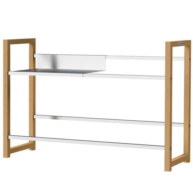 holz4home Getränkekistenregal aus Holz Inklusive Edelstahlablage 4 Kisten Silber holz4home Getränkekistenregal aus Holz Inklusive Edelstahlablage 4 Kisten Silber von holz4home