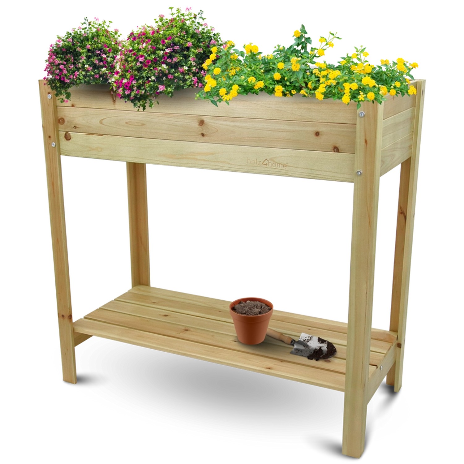 holz4home Hochbeet inkl. Vlieseinlegefolie Naturholz KieferBraun holz4home Hochbeet inkl. Vlieseinlegefolie Naturholz KieferBraun von holz4home