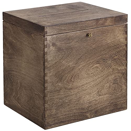 Einwurfbox 17 Liter Urne Holzkiste Holzbox Schloß Visitenkartenbox Sammelbox von holzalbum