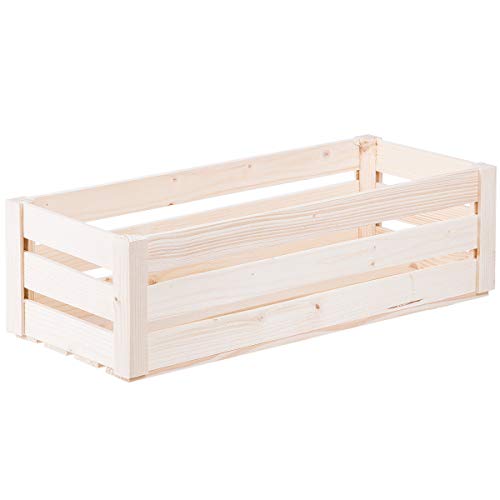 Regalkiste Holzbox 6 Liter Holzkiste 40x16x12 cm Vollholzkiste Holz Obstkiste von holzalbum