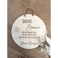 Danke Mama | Personalisiertes Schild Plättchen Muttertag Geschenk Mutter Sagen Holzschild von holzdesignjsn