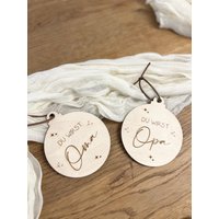 Du Wirst Oma, Opa, Tannenbaumkugel Personalisiert, Tannenbaumschmuck, Verkündung Baby Großeltern von holzdesignjsn