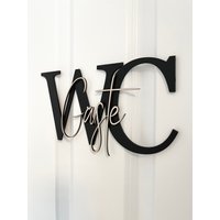 Gäste-Wc Schild von holzdesignjsn