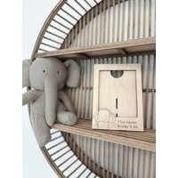 Gravierter Bilderrahmen | Indivueller Text Individuelles Motiv Zur Geburt Taufe Kindergarten Geschenk von holzdesignjsn