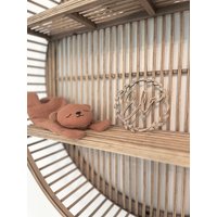 Holzkranz Mit Namen | Türschild Kinderzimmer Geschenk Zur Geburt Personalisiertes von holzdesignjsn