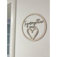 Kranz Tagesmutter Mit Herz | Geschenk Für Die Türkranz von holzdesignjsn