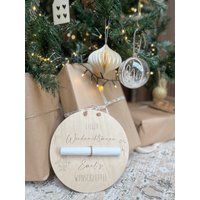 Wunschzettel Plättchen | Personalisiert Mit Namen Brief An Den Weihnachtsmann Das Christkind Geschenke von holzdesignjsn
