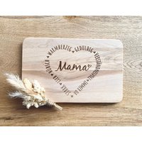 Geschenk Für Mama Weihnachtsgeschenk Muttertag Geburtstag Mutter Ostern Frühstückbrett Herz Mit Komplimenten von holzgeschenke24