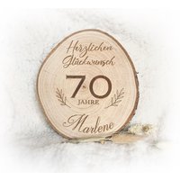 Jubiläum Geburtstag 30, 50, 70, 80 Jahre Oma Opa Mama Papa Freund Freundin Geschenk Feier Holzscheibe Personalisiert Graviert Party von holzgeschenke24