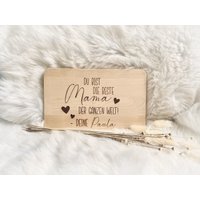 Muttertagsgeschenk Geschenk Muttertag Frühstückbrett "Du Bist Die Beste Mama Der Ganzen Welt" Ostern Mutter Mutti Geburtstag Personalisiert von holzgeschenke24