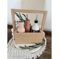 Flaschenträger Kiste Dekokiste Eiche Eichenholz Männerhandtasche Geschenk Scandi Weihnachtsgeschenk Vatertag von holzkerlundco